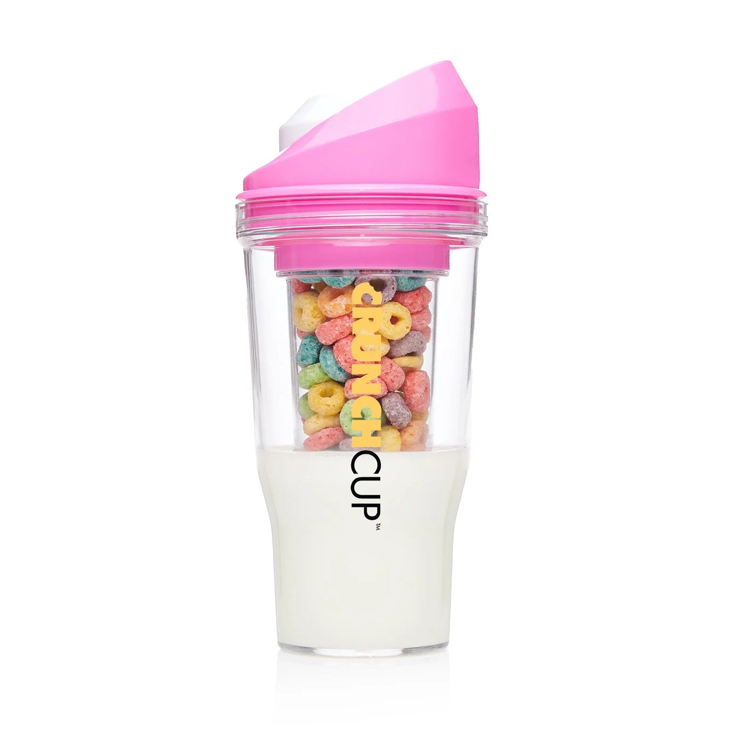 The - Portable Cereal Cup - Breakfast on the Go Crunchy Fresh Dishwasher-Safe 364Ml - Pink