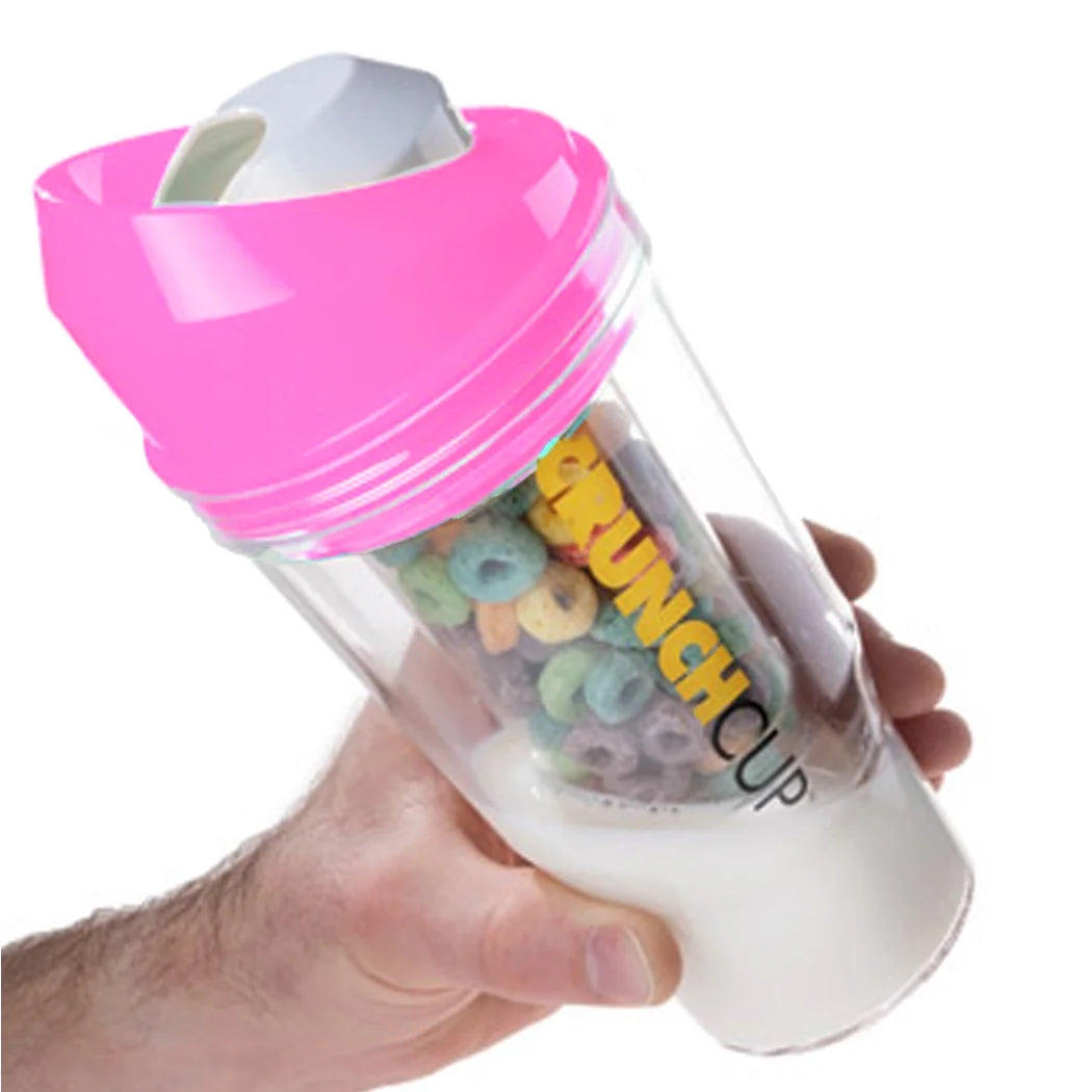 The - Portable Cereal Cup - Breakfast on the Go Crunchy Fresh Dishwasher-Safe 364Ml - Pink